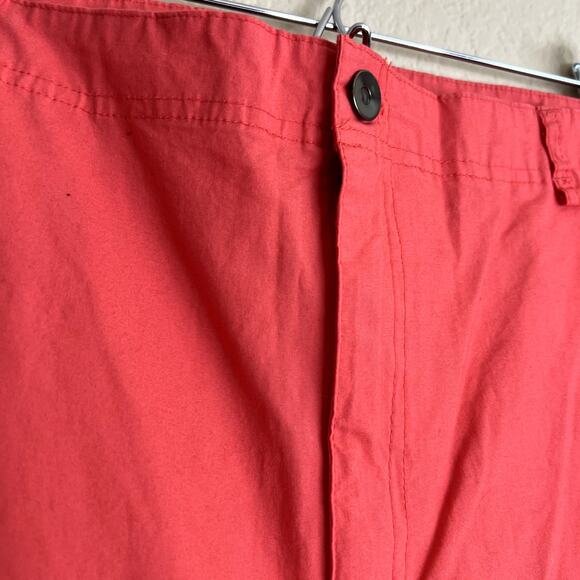 Ellos Chino Pants Women 24 Orange Plus Size Flattering Coastal Cropped Capri - Picture 8 of 10